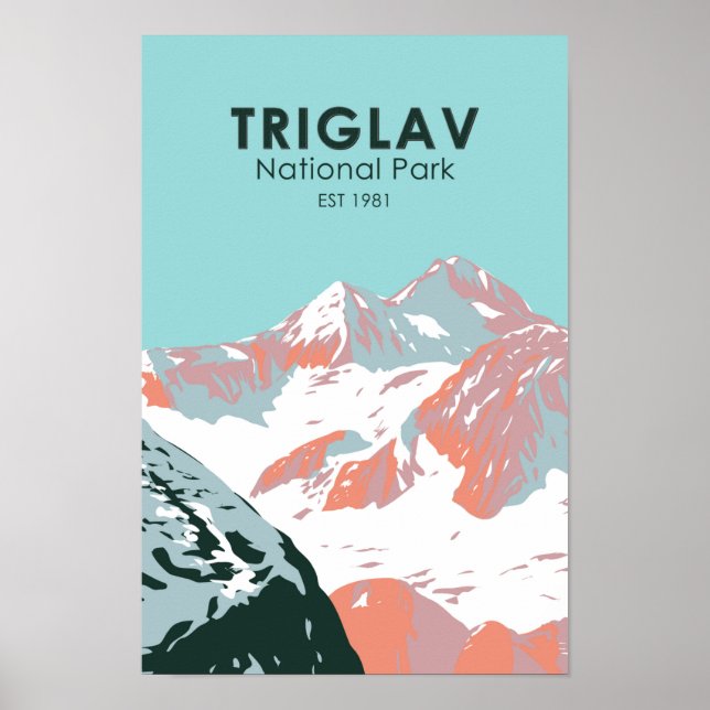Affiche Parc national de Triglav Mont Triglav Slovénie (Devant)