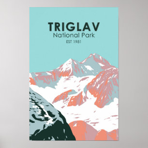 Affiche Parc national de Triglav Mont Triglav Slovénie