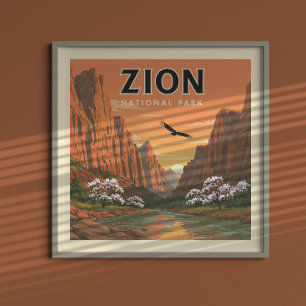 Affiche Parc national de vintage Sion