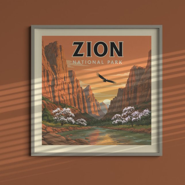 Affiche Parc national de vintage Sion (Créateur téléchargé)