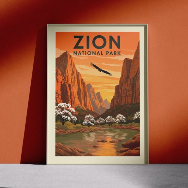 Affiche Parc national de vintage Sion (Créateur téléchargé)