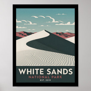 Affiche Parc national de White Sands Camping randonnée vin