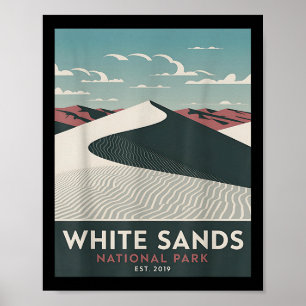 Affiche Parc national de White Sands Camping randonnée vin