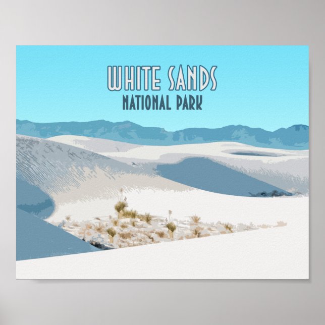 Affiche Parc national de White Sands Nouveau Mexique (Devant)