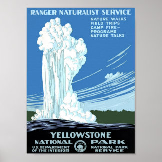 Affiche Parc national de Yellowstone