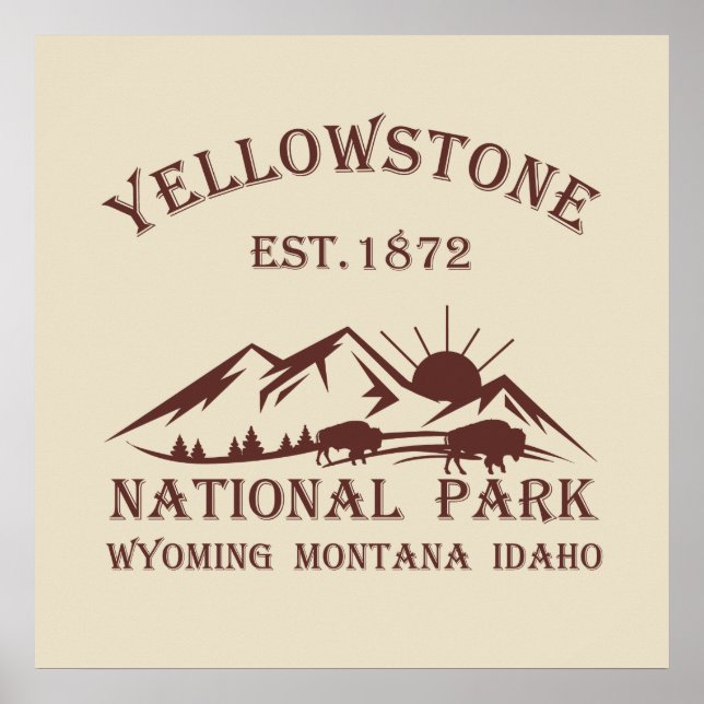 Affiche Parc national de Yellowstone (Devant)