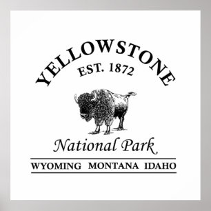 Affiche Parc national de Yellowstone