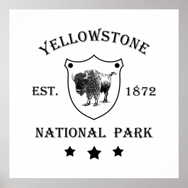 Affiche Parc national de Yellowstone (Devant)