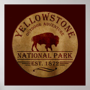 Affiche parc national de yellowstone