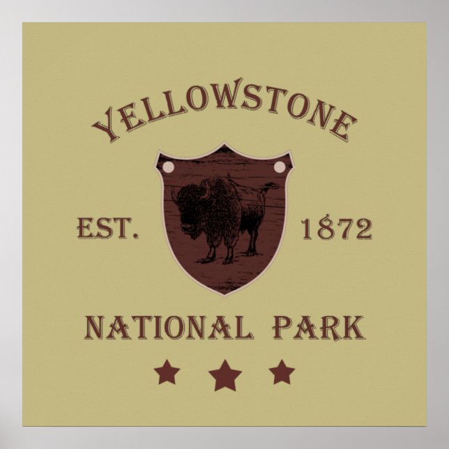 Affiche Parc national de Yellowstone (Devant)