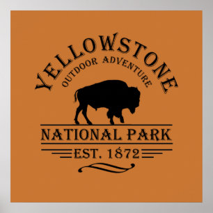 Affiche parc national de yellowstone