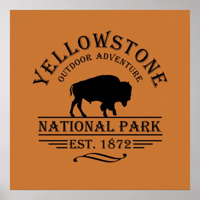 Affiche parc national de yellowstone (Devant)