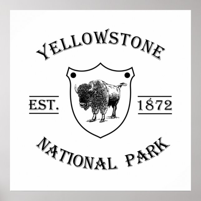 Affiche parc national de yellowstone (Devant)