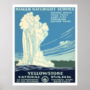 Affiche Parc national de Yellowstone