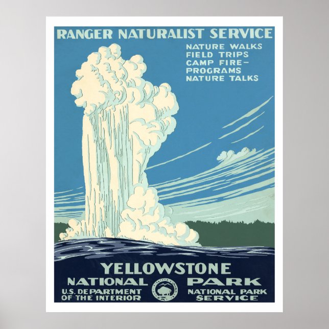 Affiche Parc national de Yellowstone (Devant)