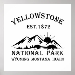 Affiche Parc national de Yellowstone
