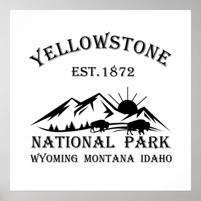 Affiche Parc national de Yellowstone (Devant)