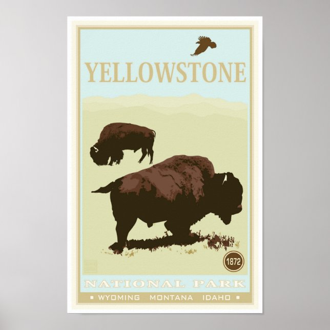 Affiche Parc national de Yellowstone (Devant)