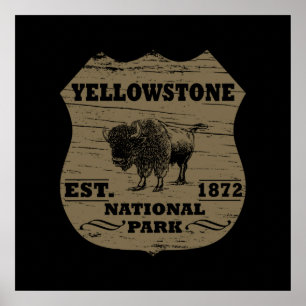 Affiche parc national de yellowstone