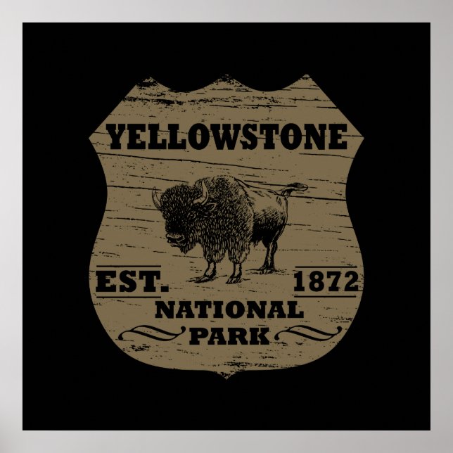 Affiche parc national de yellowstone  (Devant)