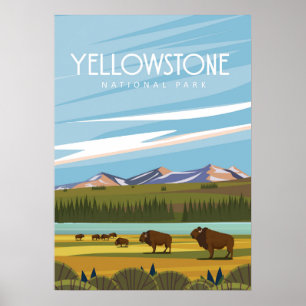 Affiche Parc national de Yellowstone