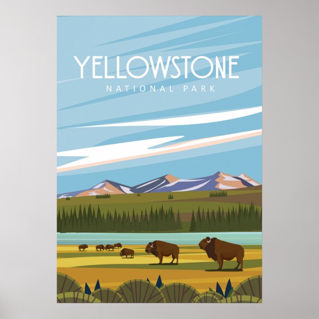 Affiche Parc national de Yellowstone (Devant)