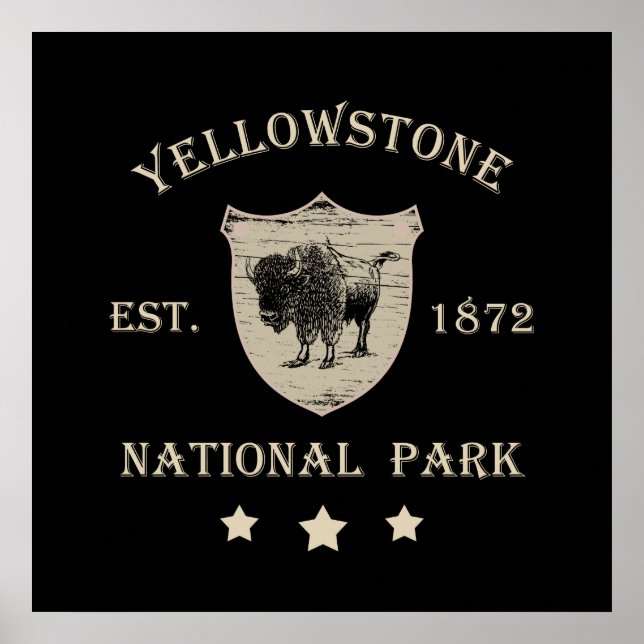 Affiche Parc national de Yellowstone (Devant)