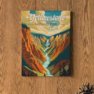 Affiche Parc national de Yellowstone Grand Canyon Art rétr