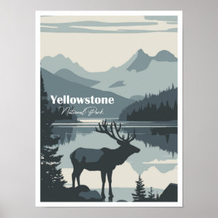 Affiche Parc national de Yellowstone Oeuvres d'art Lieu de