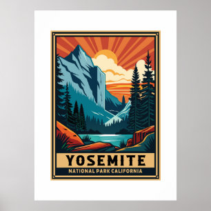 Affiche Parc national de Yosemite