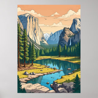 Affiche Parc national de Yosemite