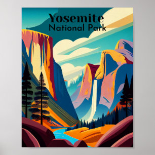 Affiche Parc national de Yosemite Art minimaliste