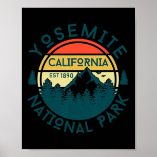 Affiche Parc national de Yosemite Californie Randonnée Ou