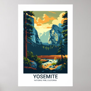 Affiche Parc national de Yosemite Californie USA