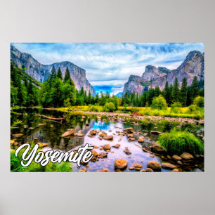 Affiche Parc national de Yosemite, Californie, USA