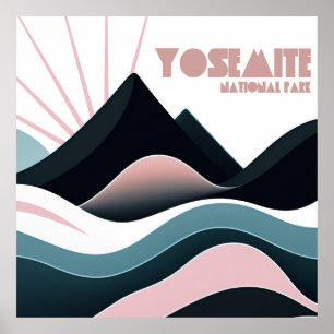 Affiche Parc national de Yosemite Collines colorées