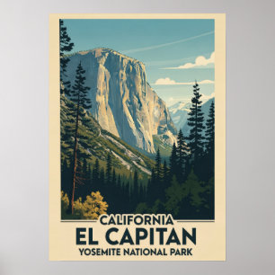 Affiche Parc national de Yosemite en Californie - El Capit