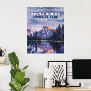 Affiche Parc national de Yosemite Halle Dome Californie Su