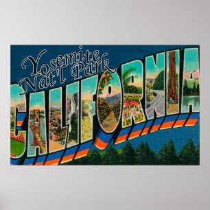 Affiche Parc national de Yosemite, la Californie