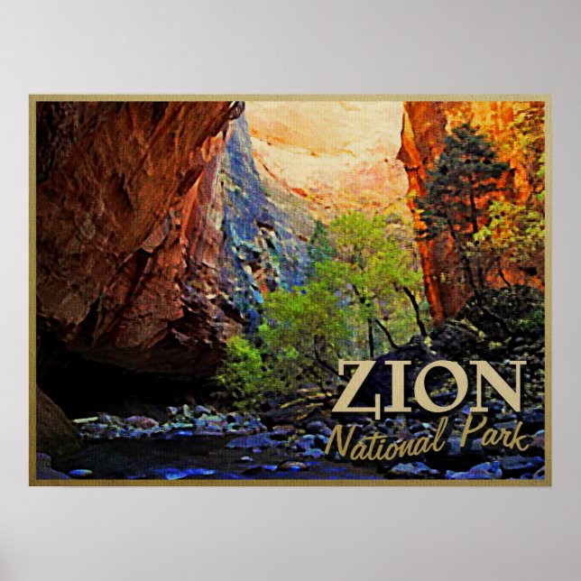 Affiche Parc national de Zion (Devant)