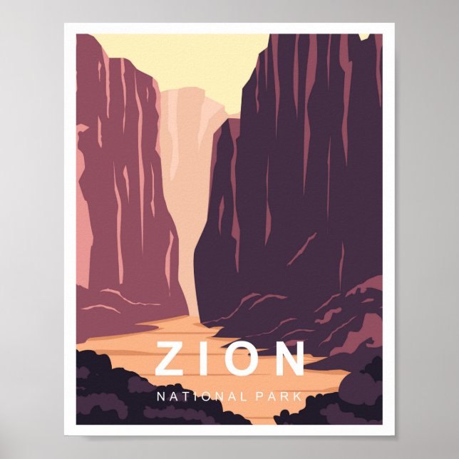 Affiche Parc national de Zion Utah (Devant)