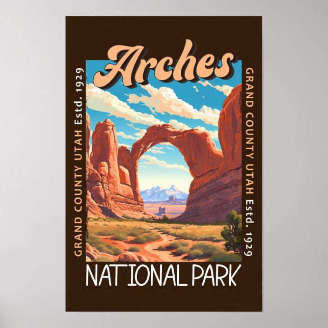 Affiche Parc national des Arches Utah en détresse (Devant)