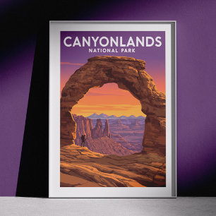 Affiche Parc national des Canyonlands vintage