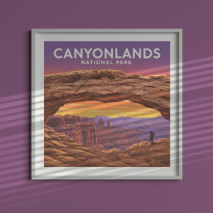 Affiche Parc national des Canyonlands vintage