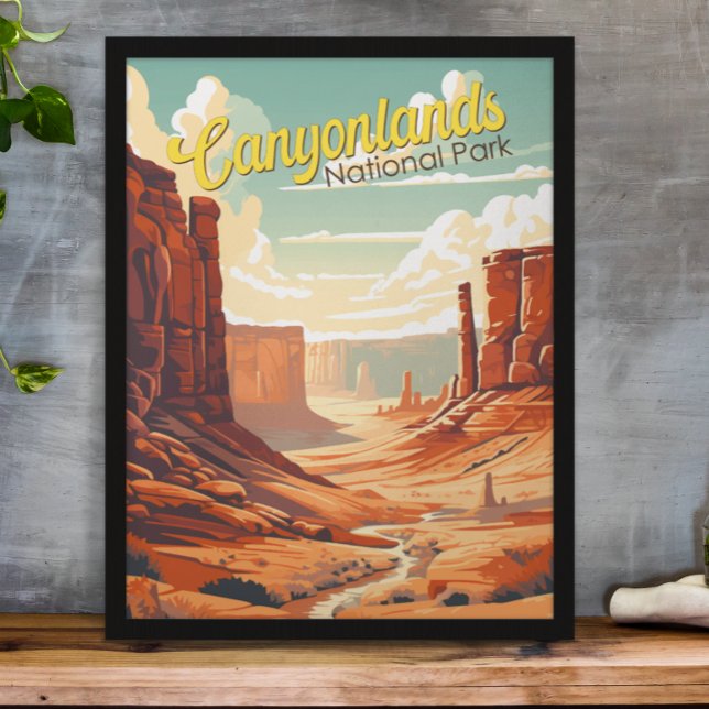 Affiche Parc national des Canyons Illustration Rétro (Créateur téléchargé)