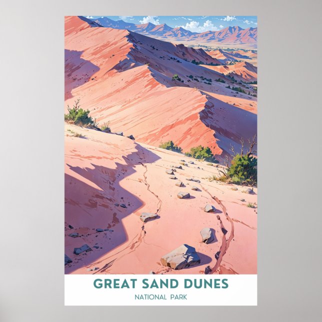 Affiche Parc National Des Dunes De Sable Great, Colorado (Devant)