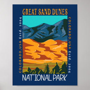Affiche Parc National Des Dunes De Sable Great Colorado Di