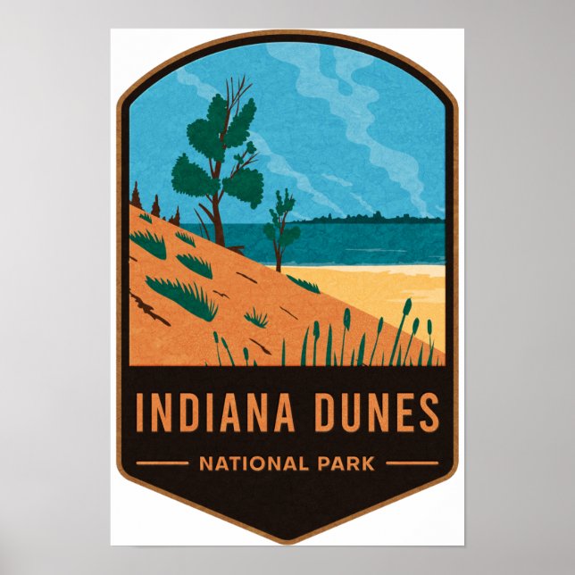 Affiche Parc national des dunes d'Indiana (Devant)