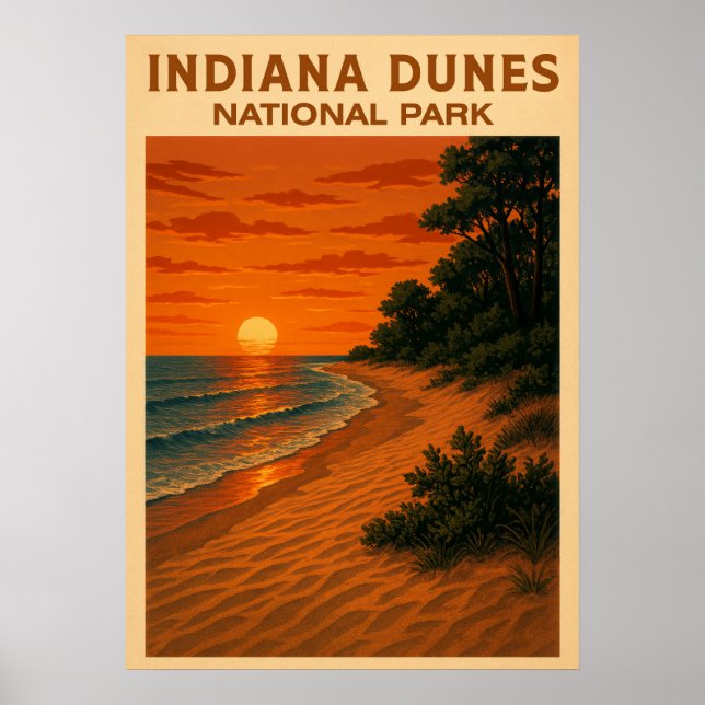 Affiche Parc national des dunes d'Indiana V01 (Devant)
