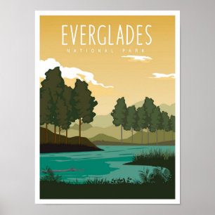 Affiche Parc national des Everglades Floride USA Voyage